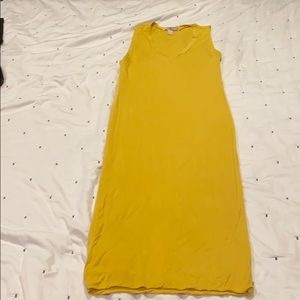 Yellow jersey Knit shift dress